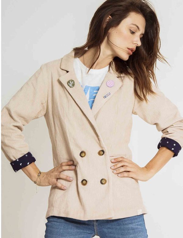chaqueta caqui mujer